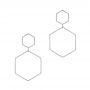 14k White Gold Geometric Hexagon Diamond Earrings - Three-Quarter View -  105343 - Thumbnail