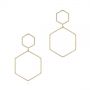 14k Yellow Gold 14k Yellow Gold Geometric Hexagon Diamond Earrings - Three-Quarter View -  105343 - Thumbnail