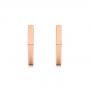 14k Rose Gold 14k Rose Gold Geometric Hexagon Hoop Earrings - Three-Quarter View -  105994 - Thumbnail