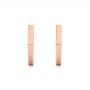 14k Rose Gold 14k Rose Gold Geometric Hexagon Hoop Earrings - Three-Quarter View -  105994 - Thumbnail