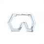  Platinum Platinum Geometric Hexagon Hoop Earrings - Front View -  105994 - Thumbnail