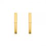 18k Yellow Gold 18k Yellow Gold Geometric Hexagon Hoop Earrings - Three-Quarter View -  105994 - Thumbnail