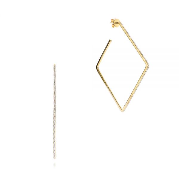 Geometric Square Diamond Hoops - Image