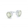  Platinum Platinum Green Quartz Stud Earrings - Front View -  102663 - Thumbnail