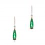 14k Rose Gold Green Tourmaline And Diamond Earrings