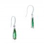  Platinum Platinum Green Tourmaline And Diamond Earrings - Front View -  106330 - Thumbnail