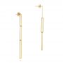 14k Yellow Gold 14k Yellow Gold Interlocking Paper Clip Links Earrings - Front View -  107018 - Thumbnail