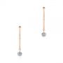 14k Rose Gold 14k Rose Gold Invisible Set Diamond Drop Earrings - Three-Quarter View -  105224 - Thumbnail