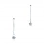  Platinum Platinum Invisible Set Diamond Drop Earrings - Three-Quarter View -  105224 - Thumbnail