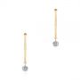 14k Yellow Gold 14k Yellow Gold Invisible Set Diamond Drop Earrings - Three-Quarter View -  105224 - Thumbnail