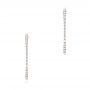 18k Rose Gold 18k Rose Gold Large Diamond Hoop Earrings - Three-Quarter View -  107086 - Thumbnail