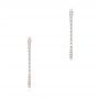 14k Rose Gold 14k Rose Gold Large Diamond Hoop Earrings - Three-Quarter View -  107086 - Thumbnail