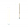  Yellow Gold Yellow Gold Large Hoop Round Diamond Earrings - Three-Quarter View -  106692 - Thumbnail