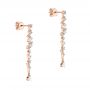 18k Rose Gold 18k Rose Gold Linear Drop Multi-shape Diamond Earrings - Front View -  107000 - Thumbnail