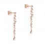 18k Rose Gold 18k Rose Gold Linear Drop Multi-shape Diamond Earrings - Front View -  107000 - Thumbnail