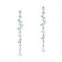 18k White Gold 18k White Gold Linear Drop Multi-shape Diamond Earrings - Three-Quarter View -  107000 - Thumbnail