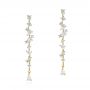 14k Yellow Gold 14k Yellow Gold Linear Drop Multi-shape Diamond Earrings - Three-Quarter View -  107000 - Thumbnail