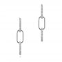 14k White Gold 14k White Gold Link Diamond Earrings - Three-Quarter View -  107072 - Thumbnail