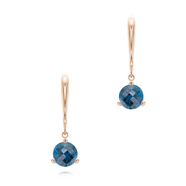 London Blue Topaz Dangle Earrings - Image