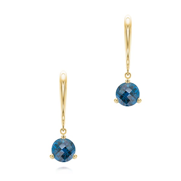 London Blue Topaz Dangle Earrings - Image