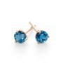 18k Rose Gold 18k Rose Gold London Blue Topaz Martini Studs - Flat View -  108111 - Thumbnail