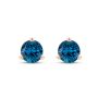 18k Rose Gold 18k Rose Gold London Blue Topaz Martini Studs - Three-Quarter View -  108111 - Thumbnail