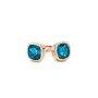 18k Rose Gold 18k Rose Gold London Blue Topaz Stud Earrings - Front View -  106034 - Thumbnail