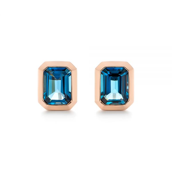 London Blue Topaz Stud Earrings #105415 - Seattle Bellevue | Joseph Jewelry