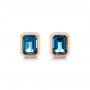 Emerald Cut London Blue Topaz Fashion Ring