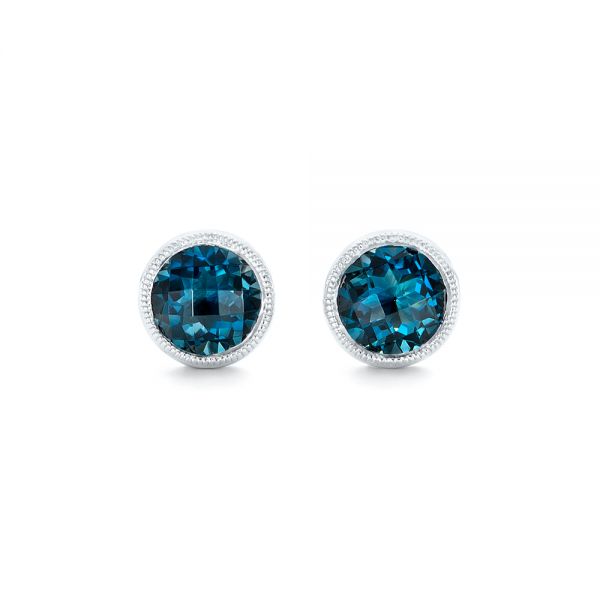 London Blue Topaz Stud Earrings - Image