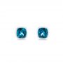  Platinum Platinum London Blue Topaz Stud Earrings - Three-Quarter View -  106034 - Thumbnail