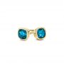 14k Yellow Gold 14k Yellow Gold London Blue Topaz Stud Earrings - Front View -  106034 - Thumbnail