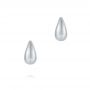  Platinum Platinum Mini Teardrop Dome Earrings - Three-Quarter View -  107694 - Thumbnail