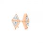 18k Rose Gold 18k Rose Gold Modern Bezel Set Trillion Diamond Earrings - Front View -  106064 - Thumbnail