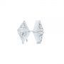 18k White Gold 18k White Gold Modern Bezel Set Trillion Diamond Earrings - Front View -  106064 - Thumbnail