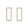 14k Rose Gold Modern Diamond Earrings - Three-Quarter View -  103780 - Thumbnail