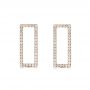 18k Rose Gold 18k Rose Gold Modern Diamond Earrings - Three-Quarter View -  103780 - Thumbnail