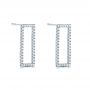  Platinum Platinum Modern Diamond Earrings - Front View -  103780 - Thumbnail