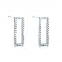 18k White Gold 18k White Gold Modern Diamond Earrings - Front View -  103780 - Thumbnail