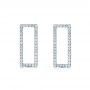 18k White Gold 18k White Gold Modern Diamond Earrings - Three-Quarter View -  103780 - Thumbnail