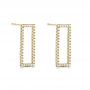 14k Yellow Gold 14k Yellow Gold Modern Diamond Earrings - Front View -  103780 - Thumbnail