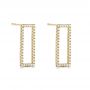 18k Yellow Gold 18k Yellow Gold Modern Diamond Earrings - Front View -  103780 - Thumbnail