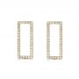 14k Yellow Gold 14k Yellow Gold Modern Diamond Earrings - Three-Quarter View -  103780 - Thumbnail