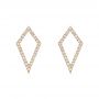 18k Rose Gold 18k Rose Gold Modern Kite-shaped Diamond Earrings - Three-Quarter View -  103777 - Thumbnail