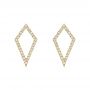 18k Yellow Gold 18k Yellow Gold Modern Kite-shaped Diamond Earrings - Three-Quarter View -  103777 - Thumbnail