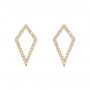 18k Yellow Gold 18k Yellow Gold Modern Kite-shaped Diamond Earrings - Three-Quarter View -  103777 - Thumbnail