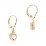 18k Yellow Gold 18k Yellow Gold Morganite Drop Earrings - Front View -  102647 - Thumbnail