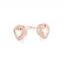 14k Rose Gold 14k Rose Gold Morganite Stud Earrings - Front View -  102644 - Thumbnail