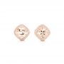 18k Rose Gold 18k Rose Gold Morganite Stud Earrings - Three-Quarter View -  102644 - Thumbnail
