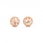 18k Rose Gold 18k Rose Gold Morganite Stud Earrings - Three-Quarter View -  102659 - Thumbnail